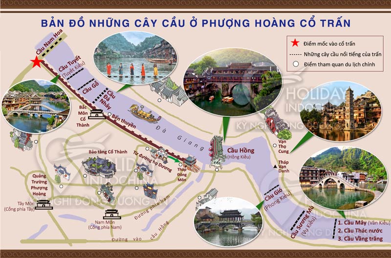Bản đồ Phượng Hoàng Cổ Trấn - Thái An Travel - 1
