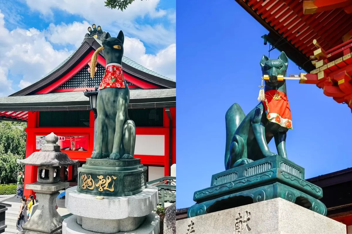 tượng cáo - Đền ngàn cổng Fushimi Inari  - Kyoto, Nhật Bản _Thái An Travel