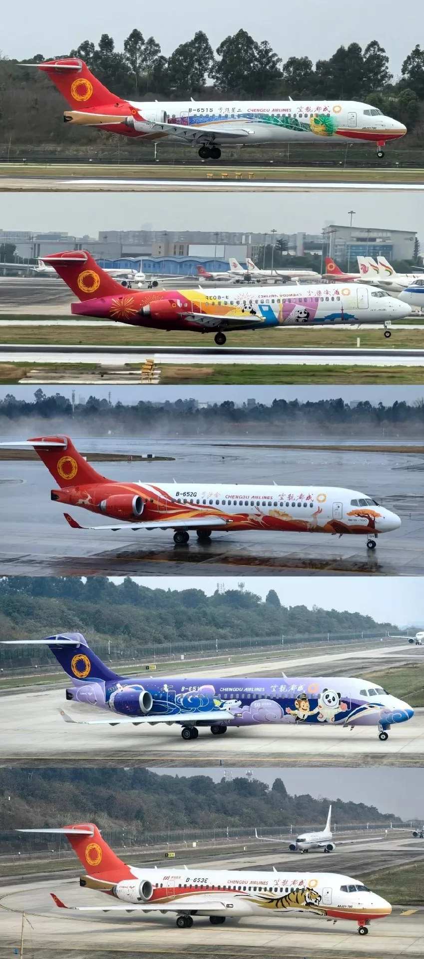 Các màu sắc của Chengdu Airlines (Eu) - Hàng không Tứ Xuyên 