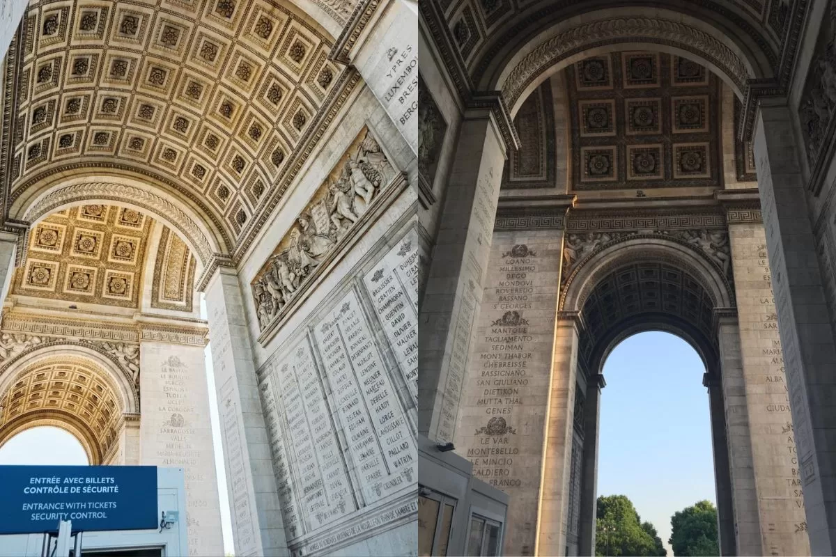 kiến trúc vòm của khải hoàn môn ( Paris)