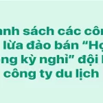 Danh sách công ty du lịch lừa đảo vụ hợp đồng kỳ nghỉ