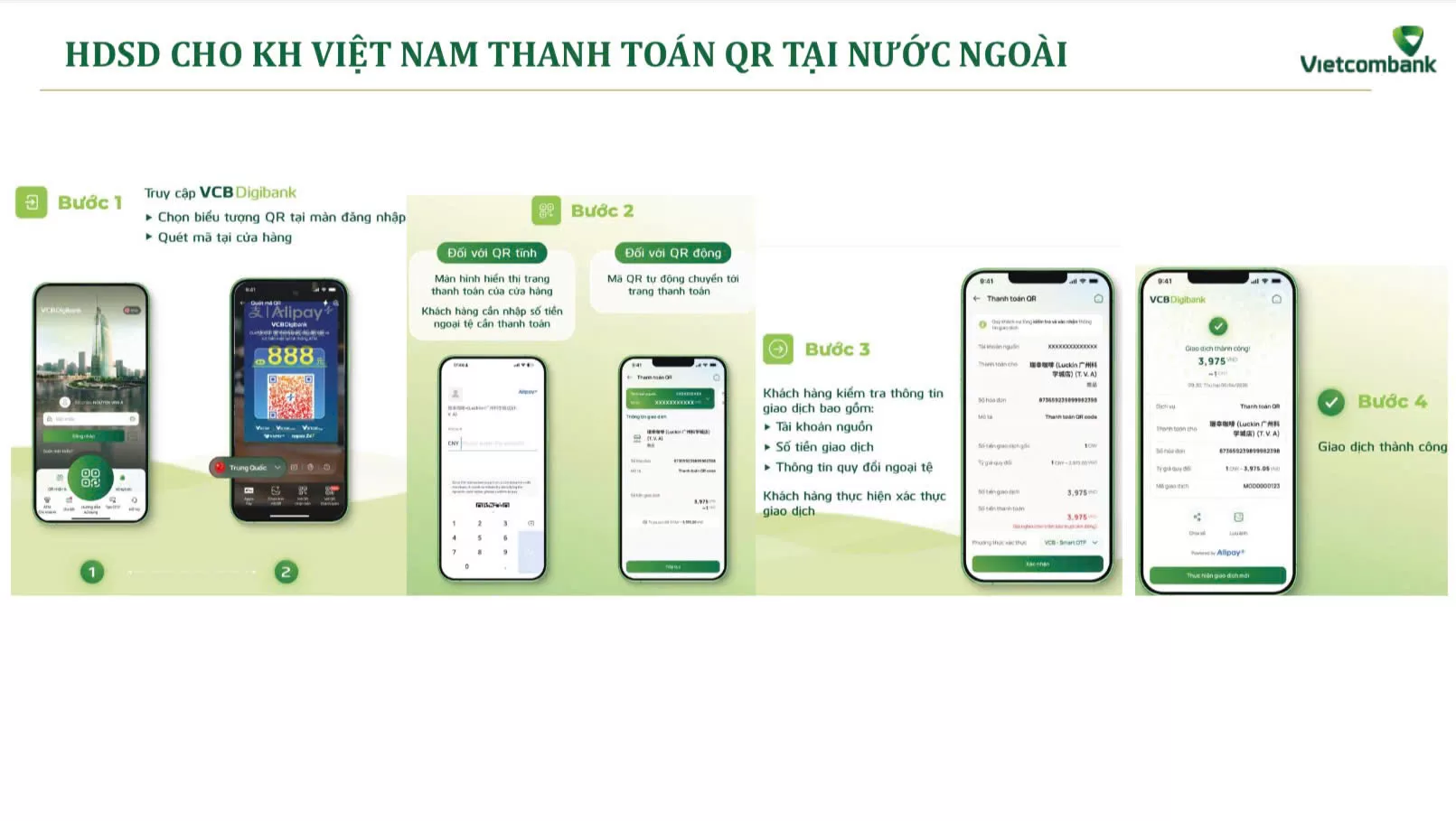 Thanh toán qua vietcombank tại Trung Quốc
